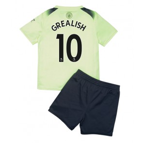 Manchester City Jack Grealish #10 kläder Barn 2022-23 Tredje Tröja Kortärmad (+ korta byxor)